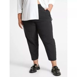 NWOT Athleta Nolita Slim Tapered Cropped Pants Black 24